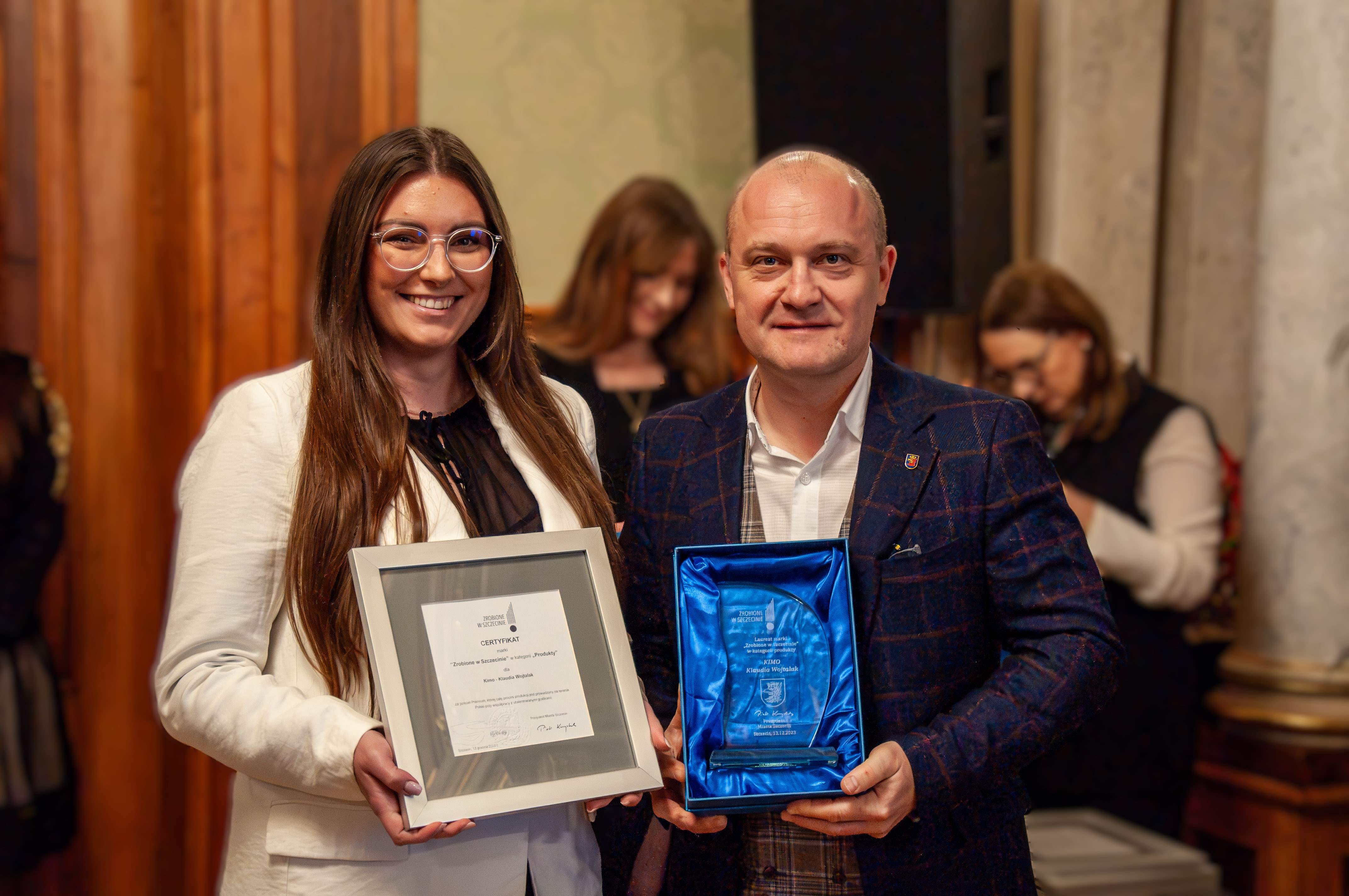 Klaudia i Prezydent miasta Szczecina Piotr Krzystek